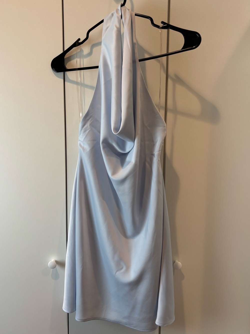 wild fable Light Blue Cowl Halter Mini Dress